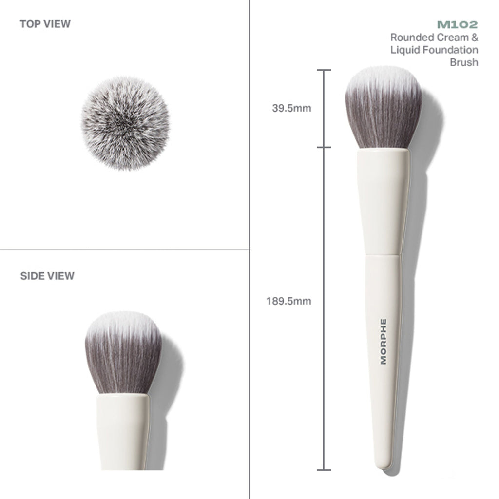 MORPHE M102 Rounded Cream & Liquid Foundation Brush | Grocsy