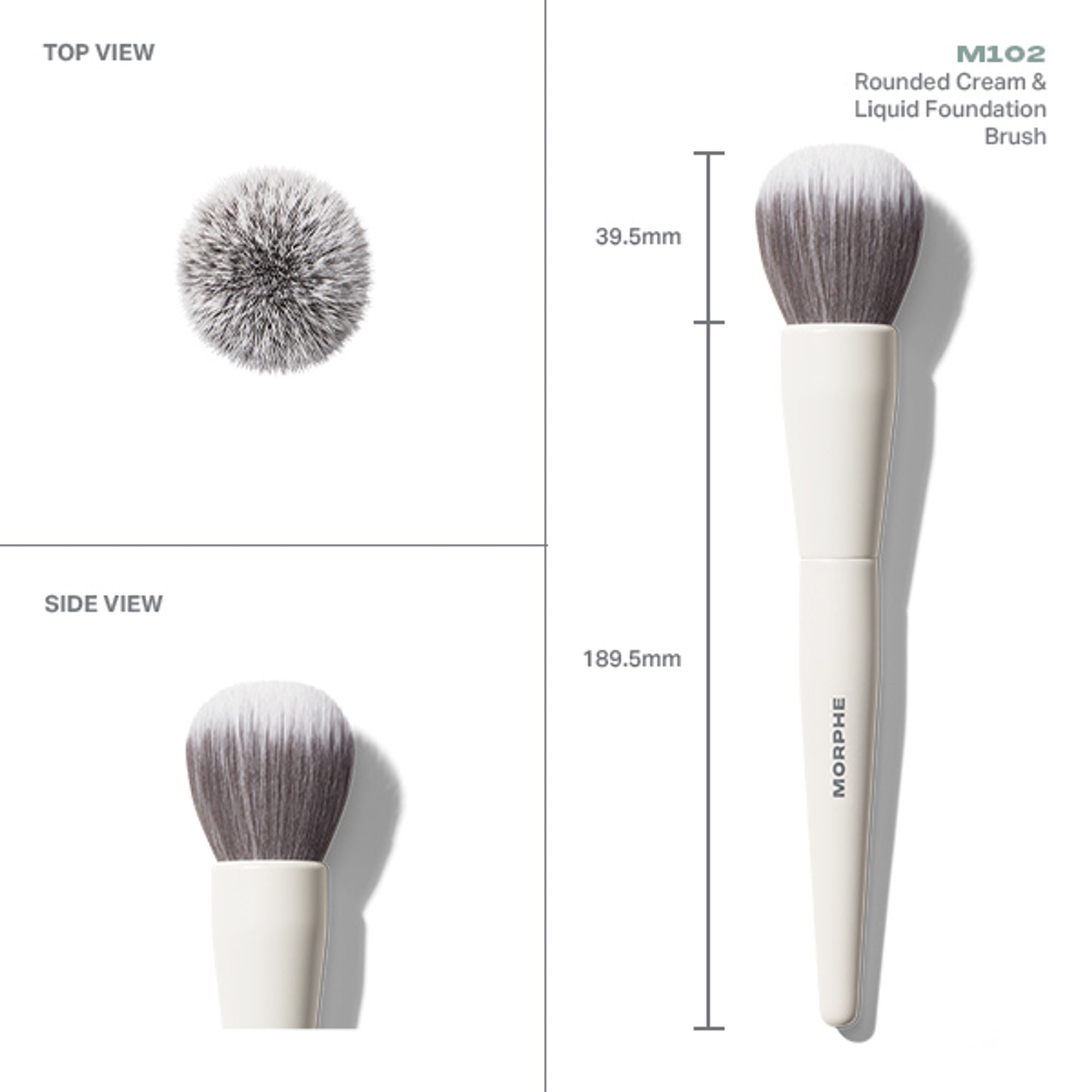 MORPHE M102 Rounded Cream & Liquid Foundation Brush | Grocsy