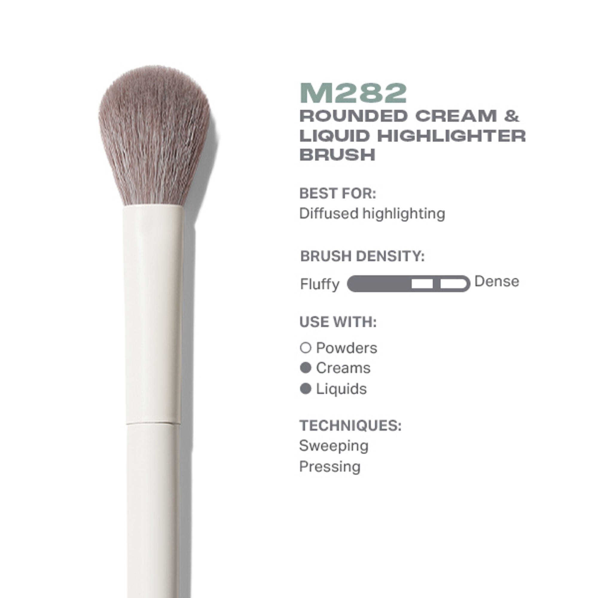 MORPHE M282 Rounded Cream & Liquid Highlighter Brush | Grocsy