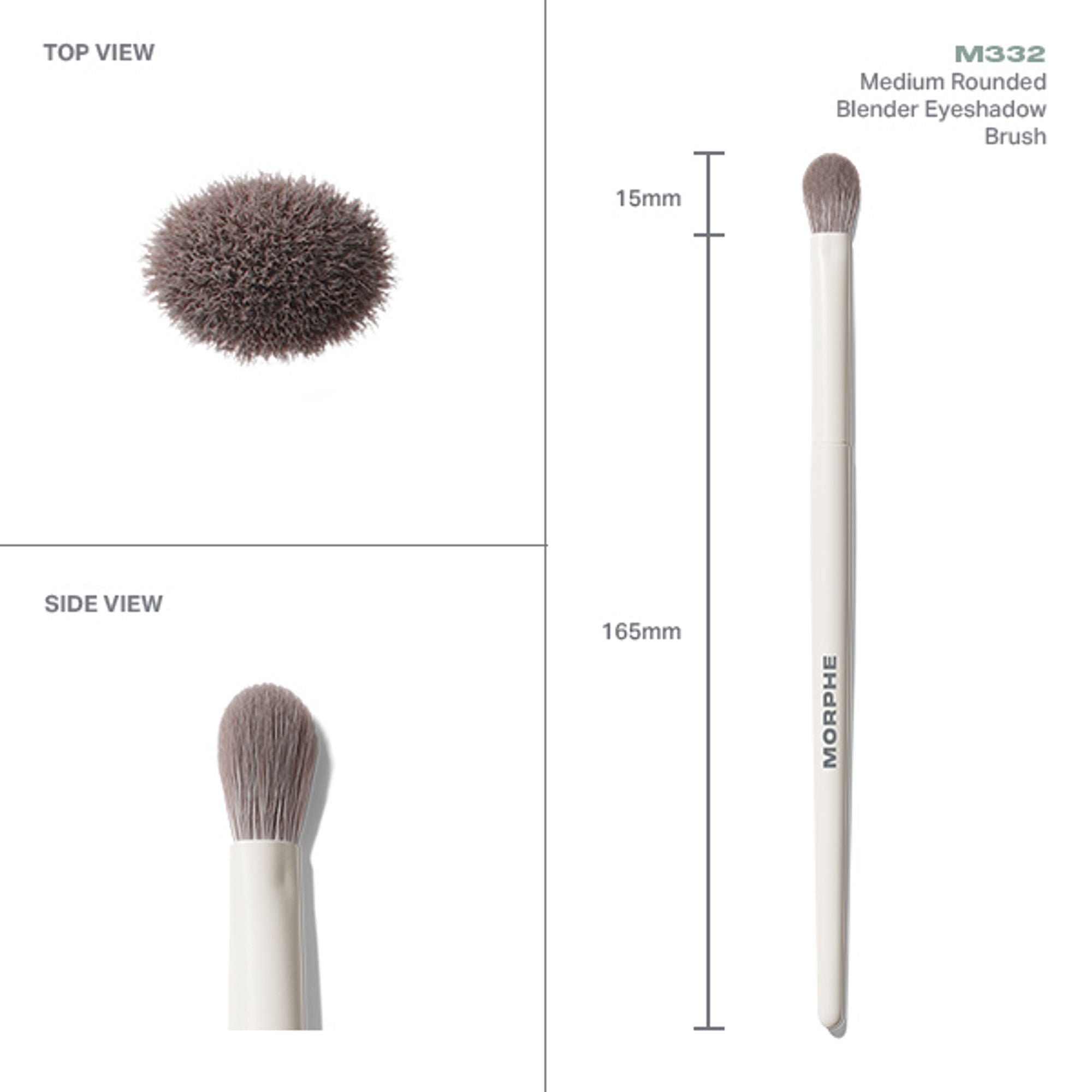 MORPHE M332 Medium Rounded Blender Eyeshadow Brush | Grocsy