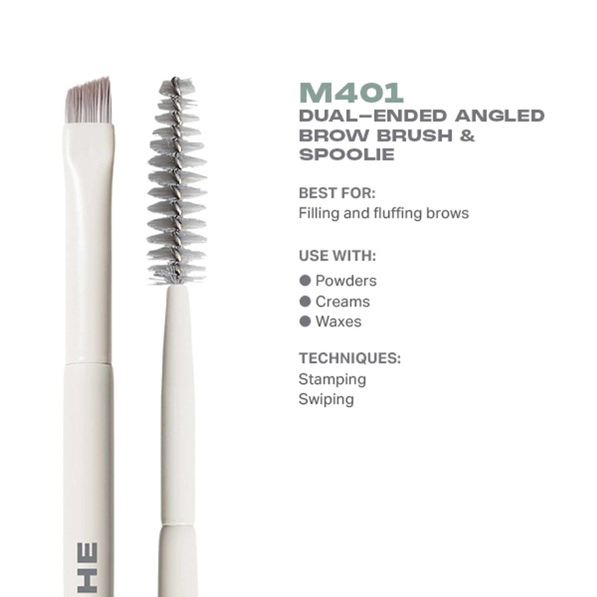 MORPHE M401 Dual Ended Angled Brow Brush & Spoolie | Grocsy