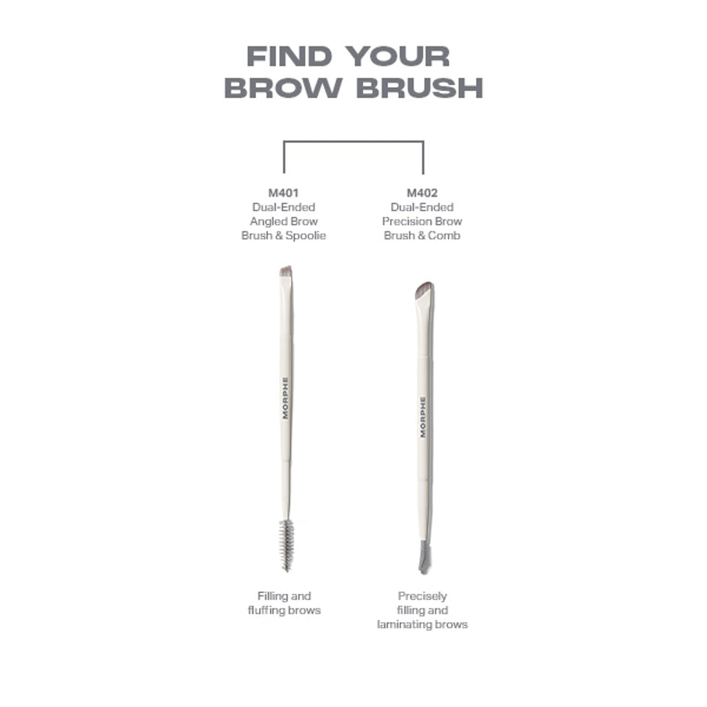 MORPHE M401 Dual Ended Angled Brow Brush & Spoolie | Grocsy