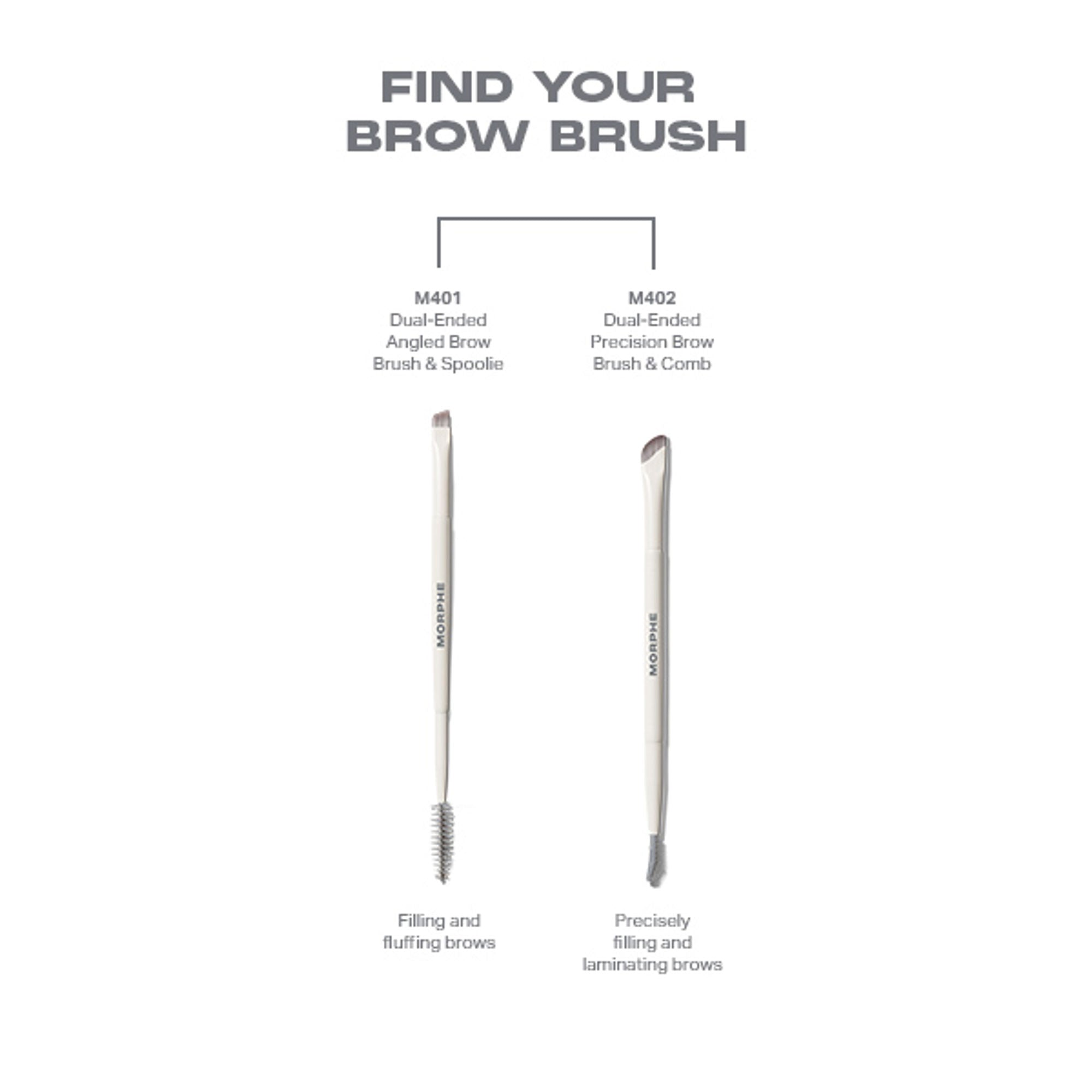 MORPHE M402 Dual Ended Precision Brow Brush & Comb | Grocsy