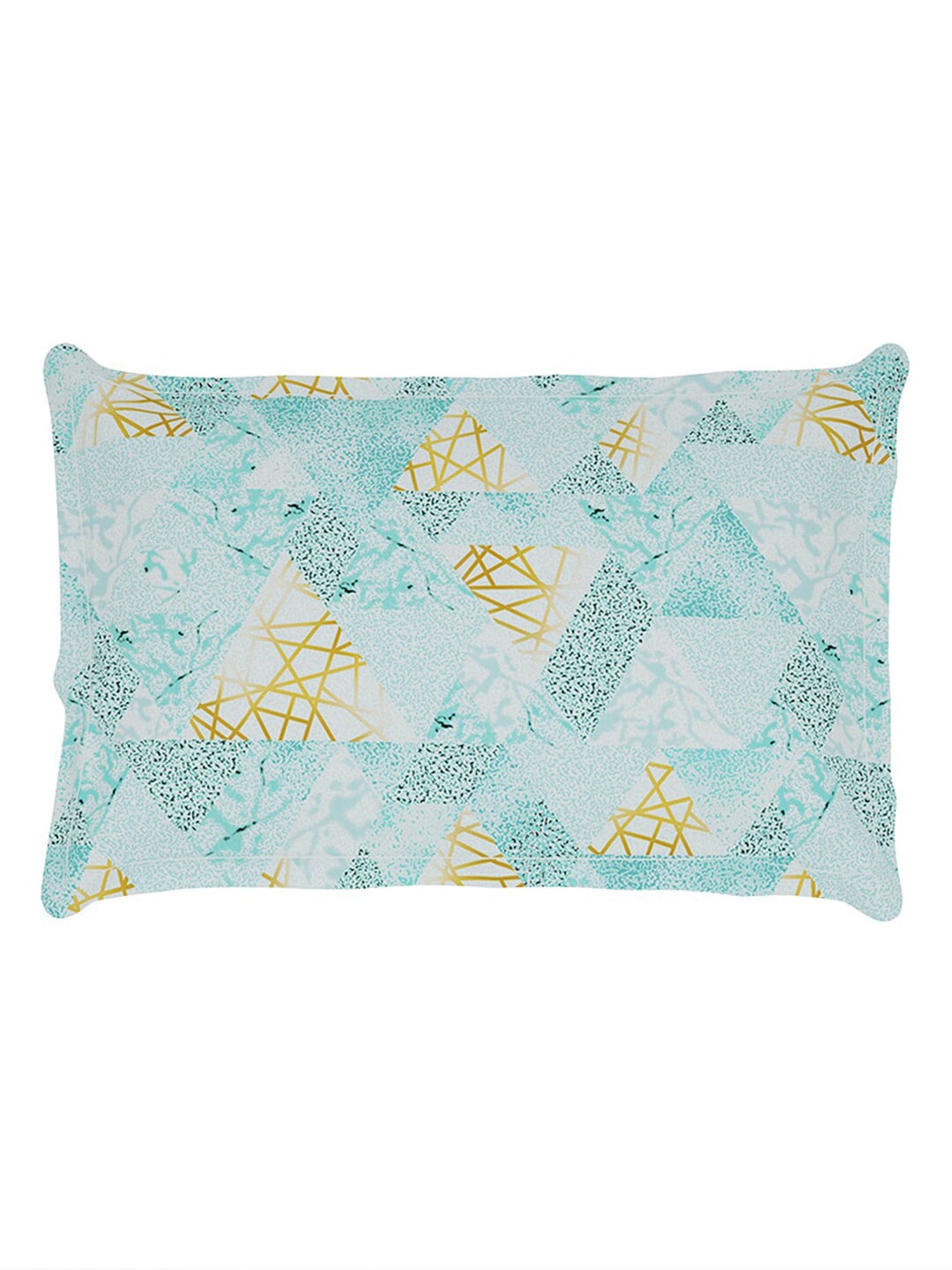 Story@home Blue & Yellow Printed Microfiber 180 TC Bedsheet With Pillow Cover | Grocsy