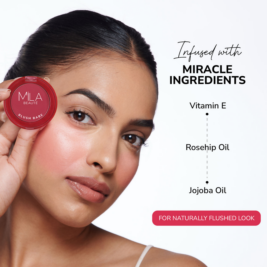 Mila Beaute Babe Blush Powder Blush - Candy Pink | Grocsy