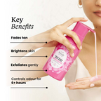 Foxtale Brightening Body Wash With Glycolic Acid & Niacinamide For Glowing Skin | Grocsy