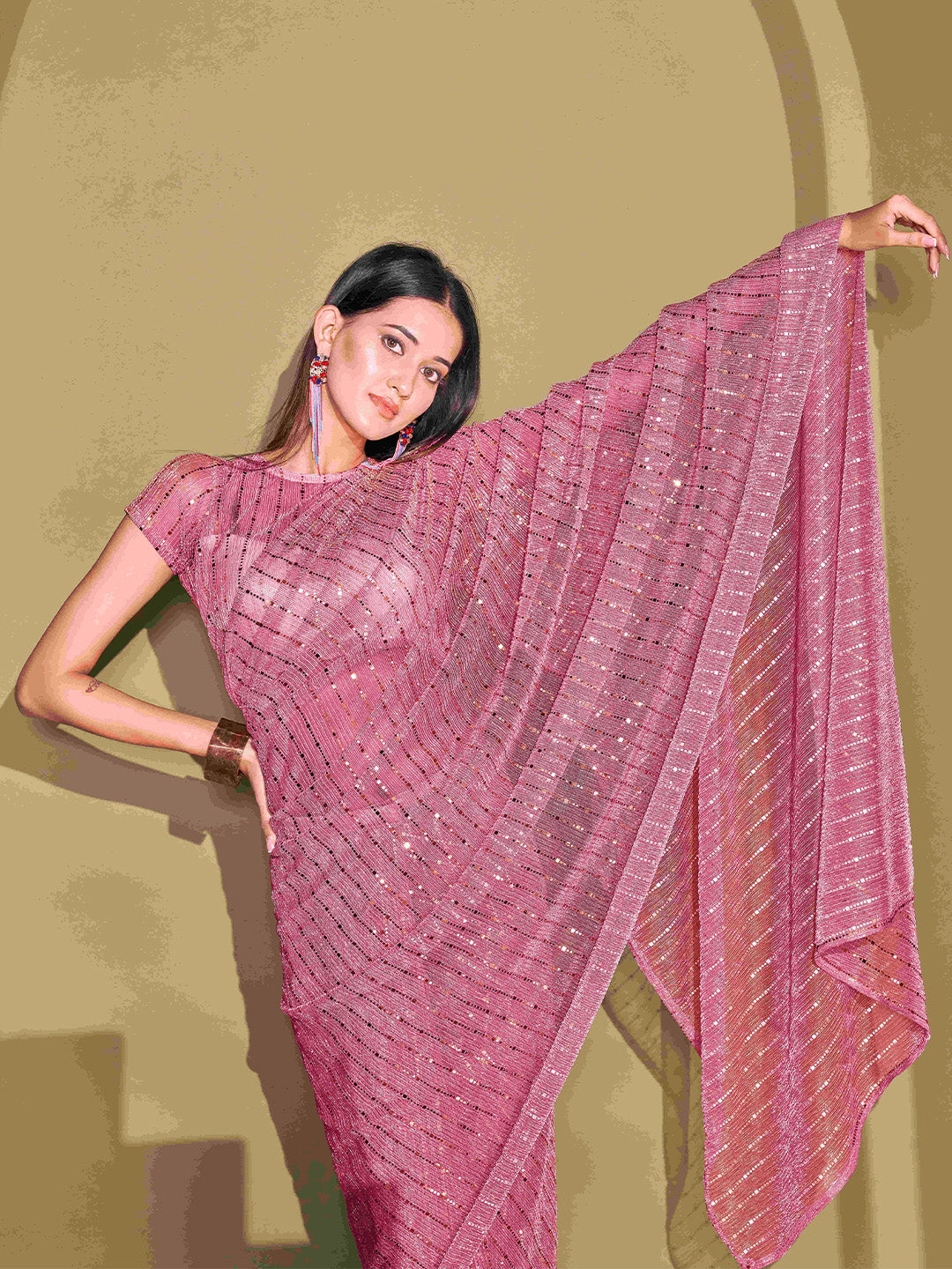 Tikhi Imli Embellished Sequinned Saree | Grocsy