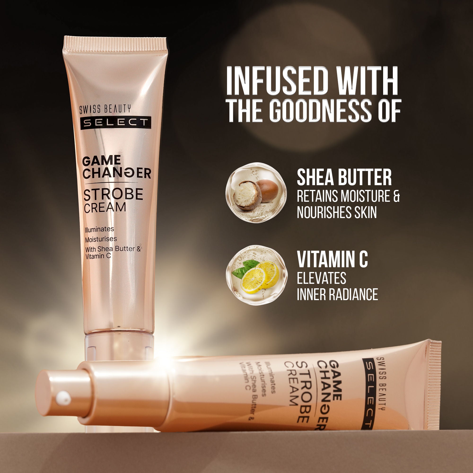 Swiss Beauty Select Game Changer Strobe Cream - 2 Gold Sheen | Grocsy