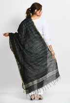 Mominos Fashion Moeza Women's Cotton Zari Box Black Dupatta | Grocsy