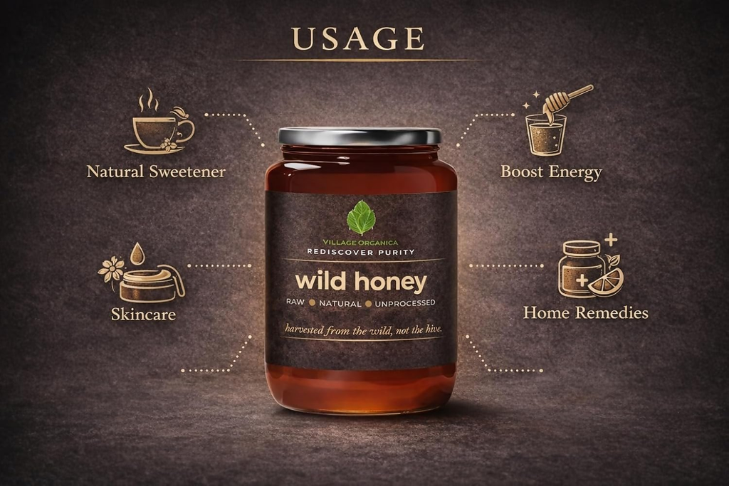 Village-Organica Raw Wild Honey | Grocsy