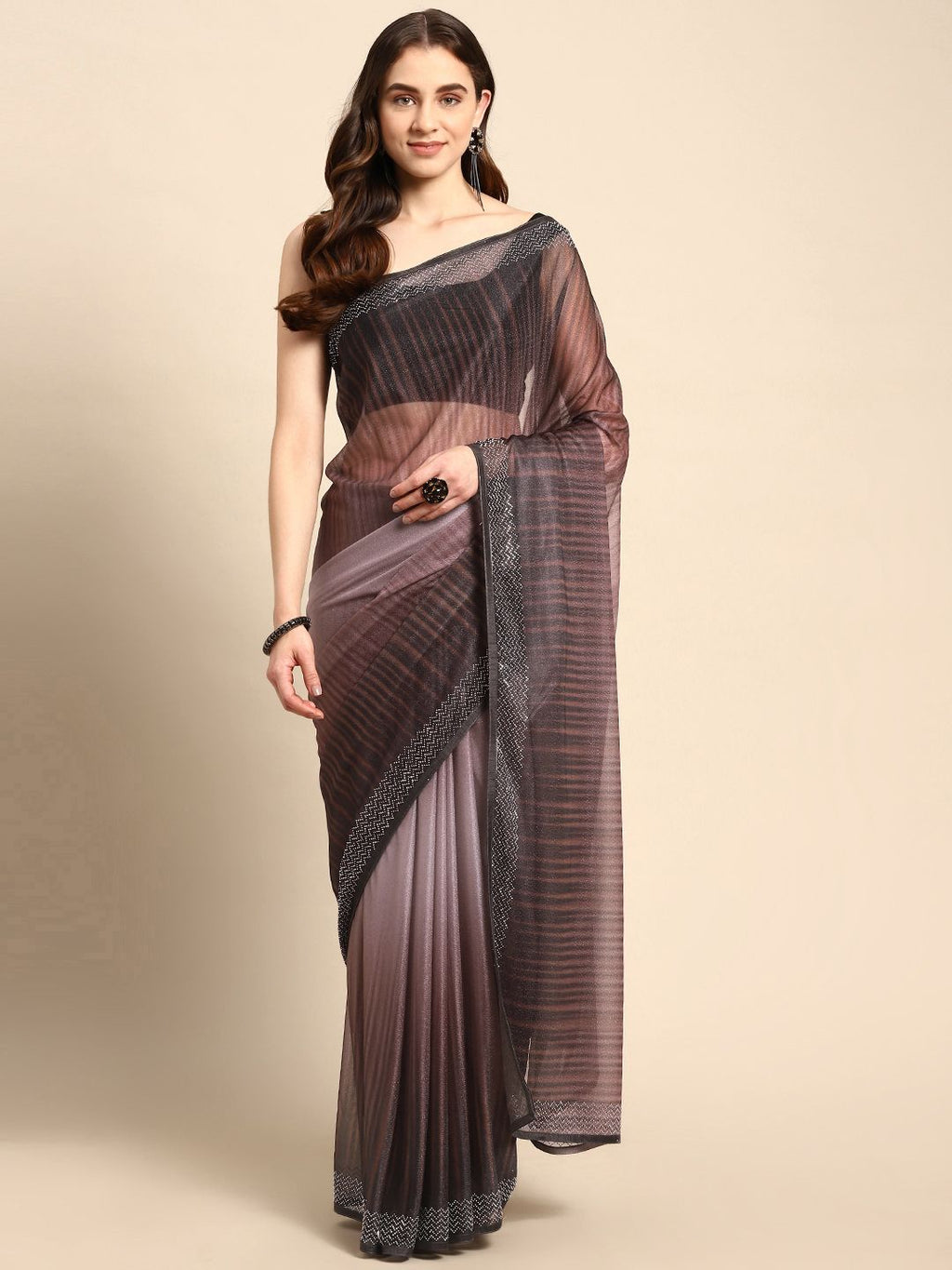kasee Ombre Beads & Stones Art Silk Saree | Grocsy