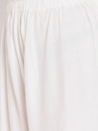 TAG 7 Women White Solid Flared Palazzos | Grocsy