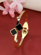 NVR Women's Set of 2 Gold & Silver Cuff Bracelet