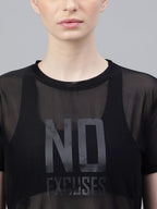 MKH Typography Printed Drop-Shoulder Sleeves Dri-FIT T-shirt | Grocsy