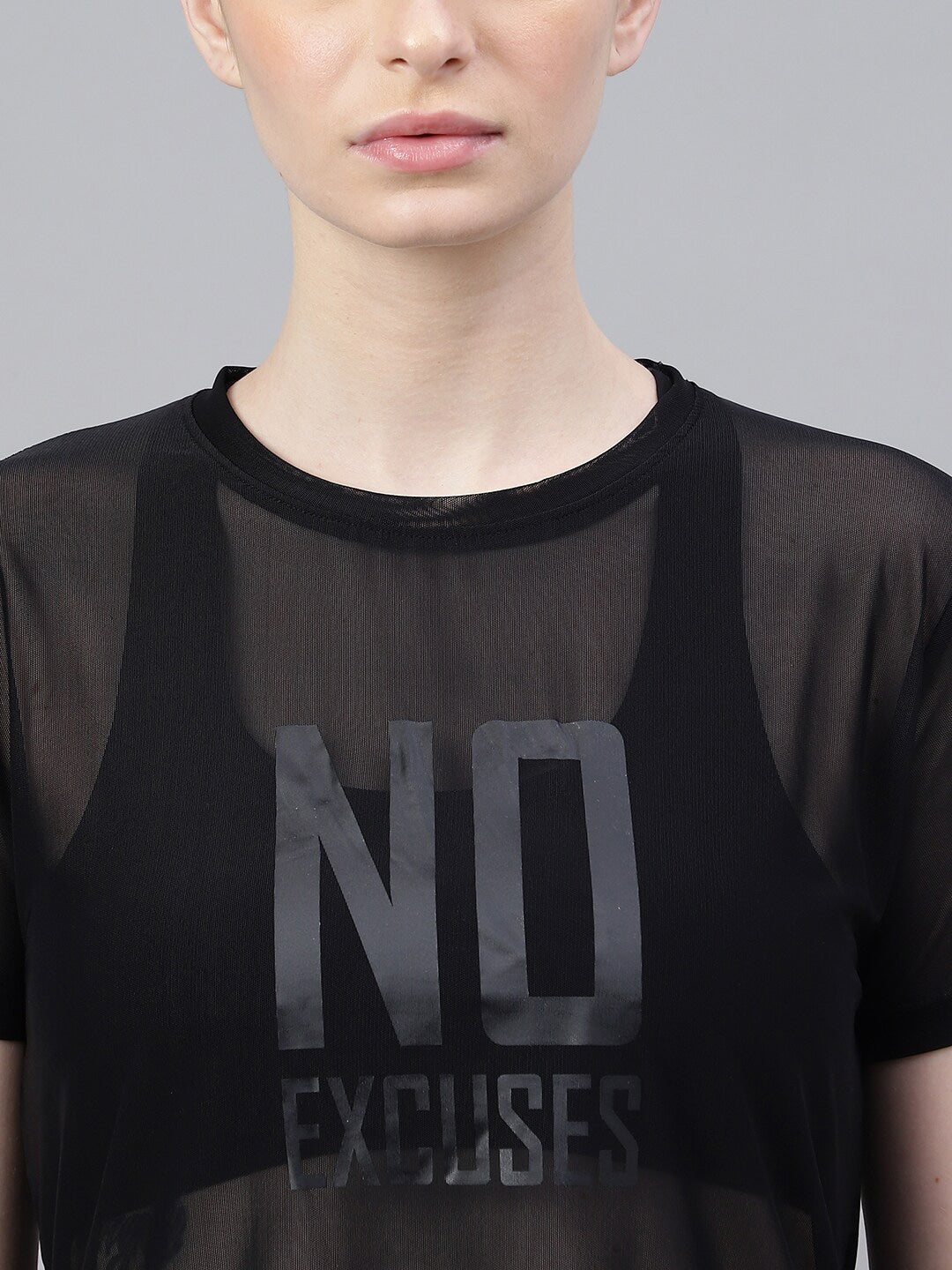 MKH Typography Printed Drop-Shoulder Sleeves Dri-FIT T-shirt | Grocsy