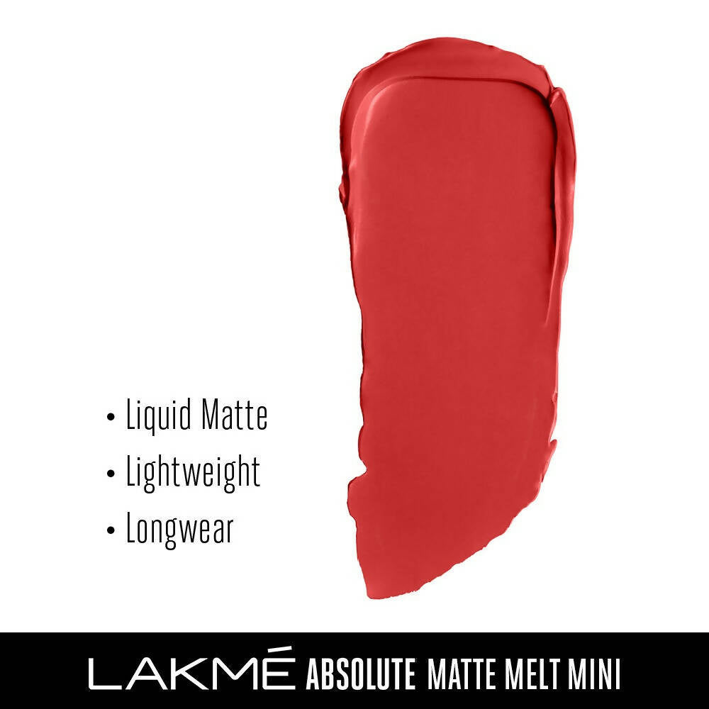 Lakme Absolute Matte Melt Mini Liquid Lip Color - Coral Camp | Grocsy