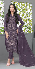 Anaita D Lavender Faux Georgette Semi Stitched Suit with Embroidery Sequence Work | Grocsy