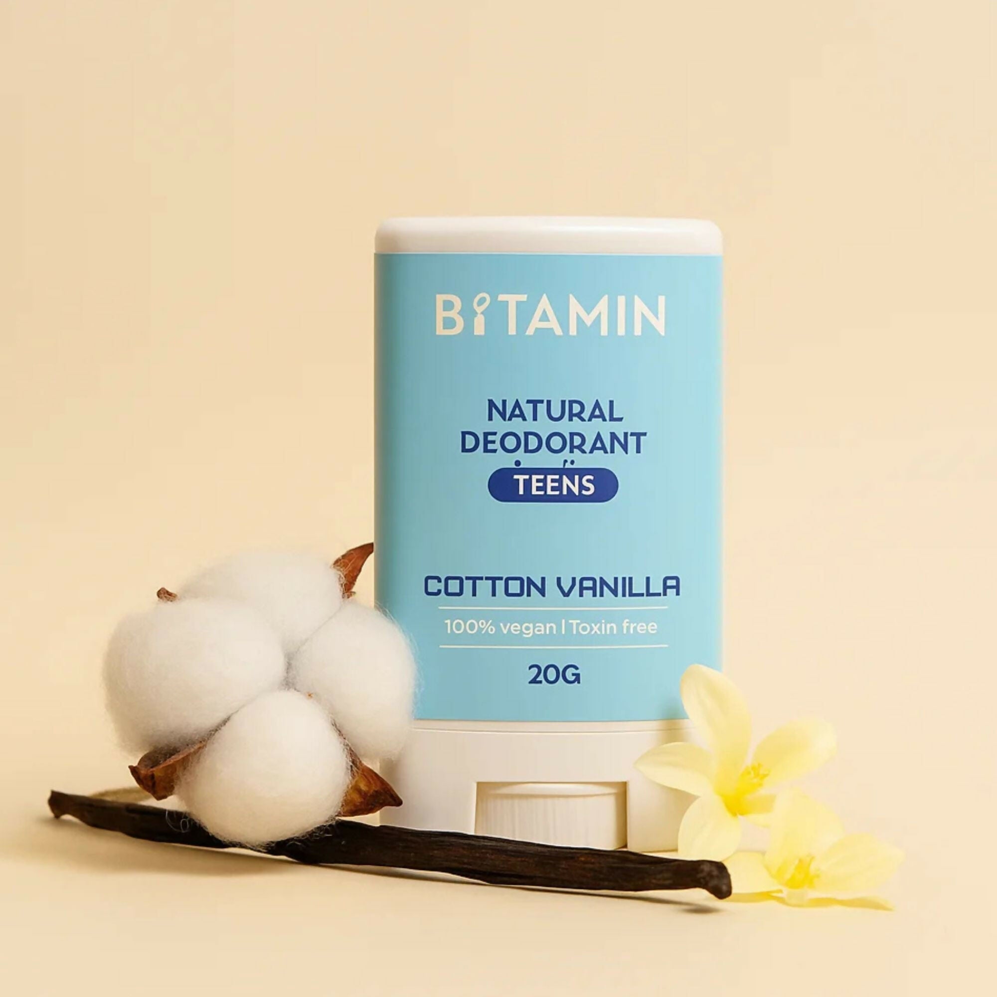 Bitamin Natural Deodorant Cotton Vanilla, Oud Gold, French Rose, Parent-Kid Pack | Grocsy