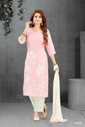 Joban Fashion Lilan Cotton Pink Color Kurta Set | Grocsy