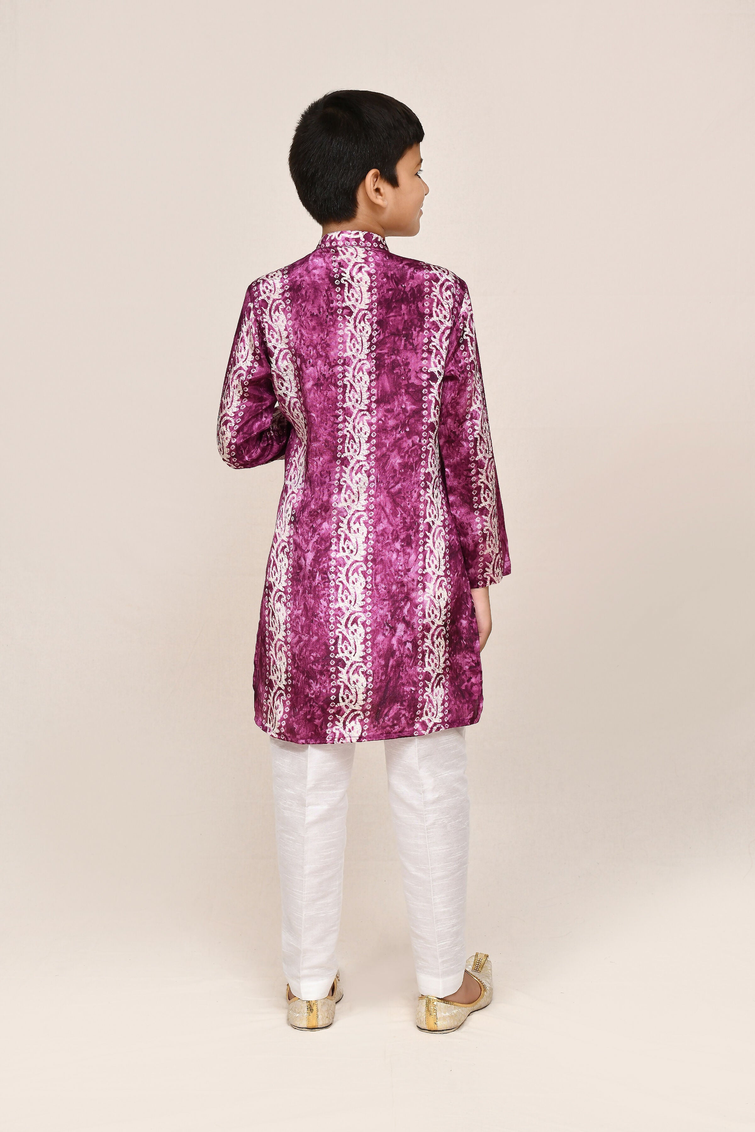 Joban Fashion Silk Purple Kurta With Straight Fit Pant | Grocsy
