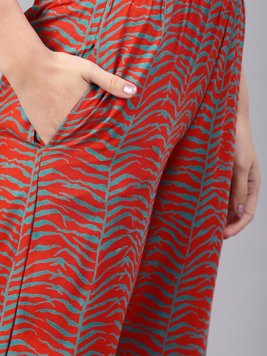 Aks Women Paisley Printed Straight Kurta With Palazzos | Grocsy