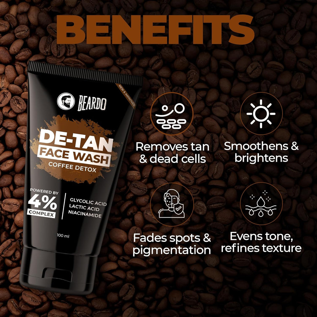 Beardo De-Tan Face Wash Coffee Detox | Grocsy