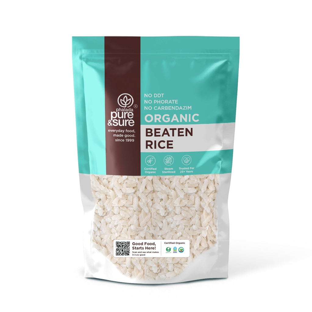 Pure & Sure Organic Beaten Rice / Poha | Grocsy