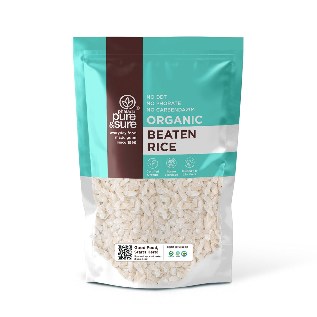 Pure & Sure Organic Beaten Rice / Poha | Grocsy