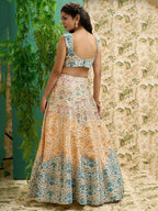 Tulsi Art Beautiful Multicolor Digital Printed Art Silk Event Wear Lehenga Choli | Grocsy