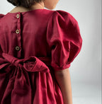 ArthLife Maroon Wreath Partywear Dress | Grocsy