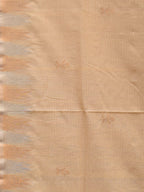 Beige Khadi Cotton Handloom Saree with Temple Border Design - Global Threads | Grocsy