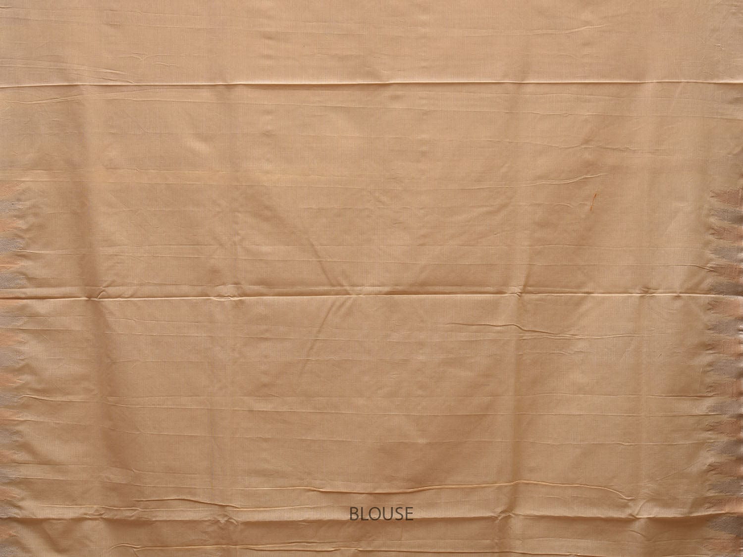 Beige Khadi Cotton Handloom Saree with Temple Border Design - Global Threads | Grocsy