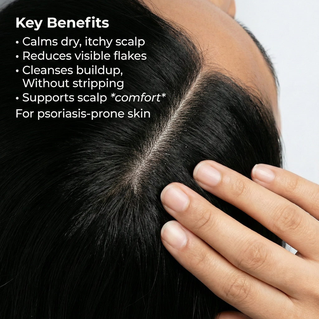 VedicDerm Plasma Bamboo Charcoal Shampoo for Psoriasis & Sensitive Scalp | Grocsy