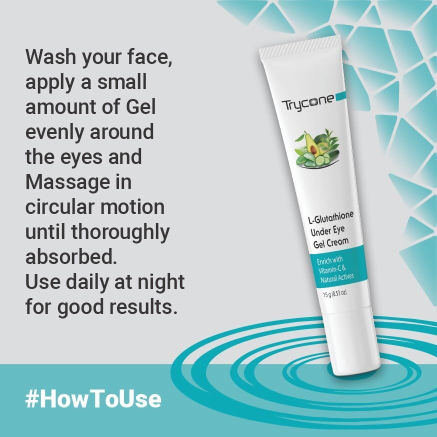 Trycone L- Glutathione Under Eye Gel Cream | Grocsy