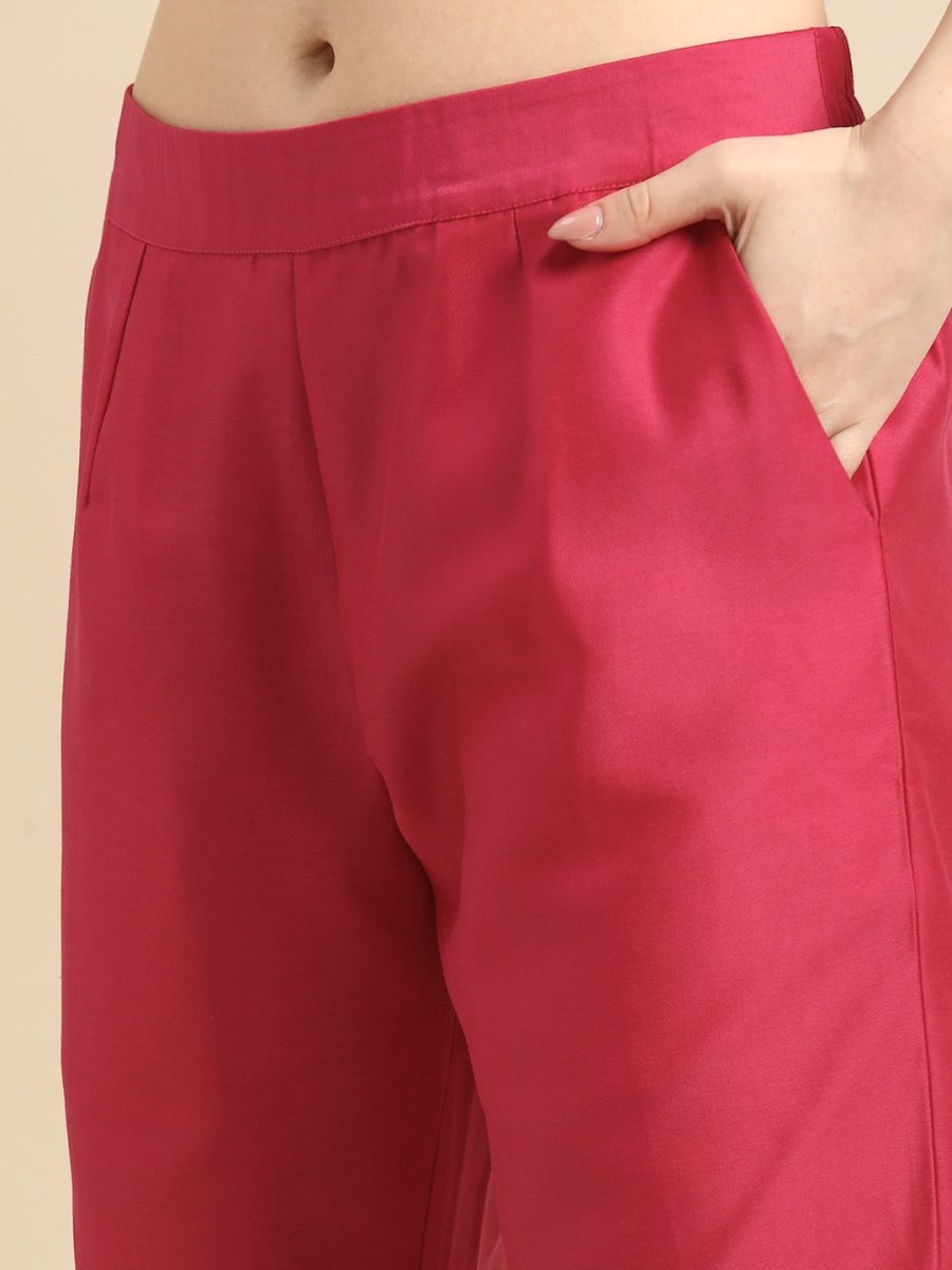 All About You Women Pink Ethnic Motifs Printed Kurta with Trousers & With Dupatta | Grocsy
