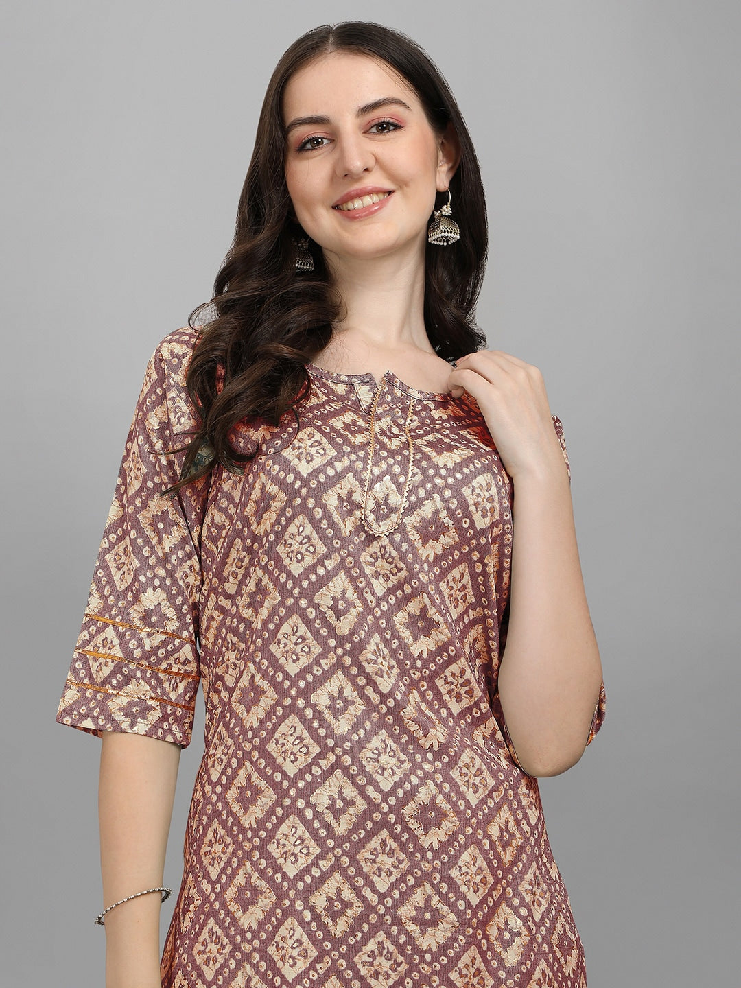 HERE&NOW Women Orange Ethnic Motifs Printed Kurta With Palazzos | Grocsy