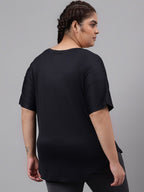 MKH Plus Size Typography Printed Dri-FIT T-shirt | Grocsy