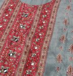 Grey Chinon Digital Printed With Hand Work Kurta - Himanshi | Grocsy