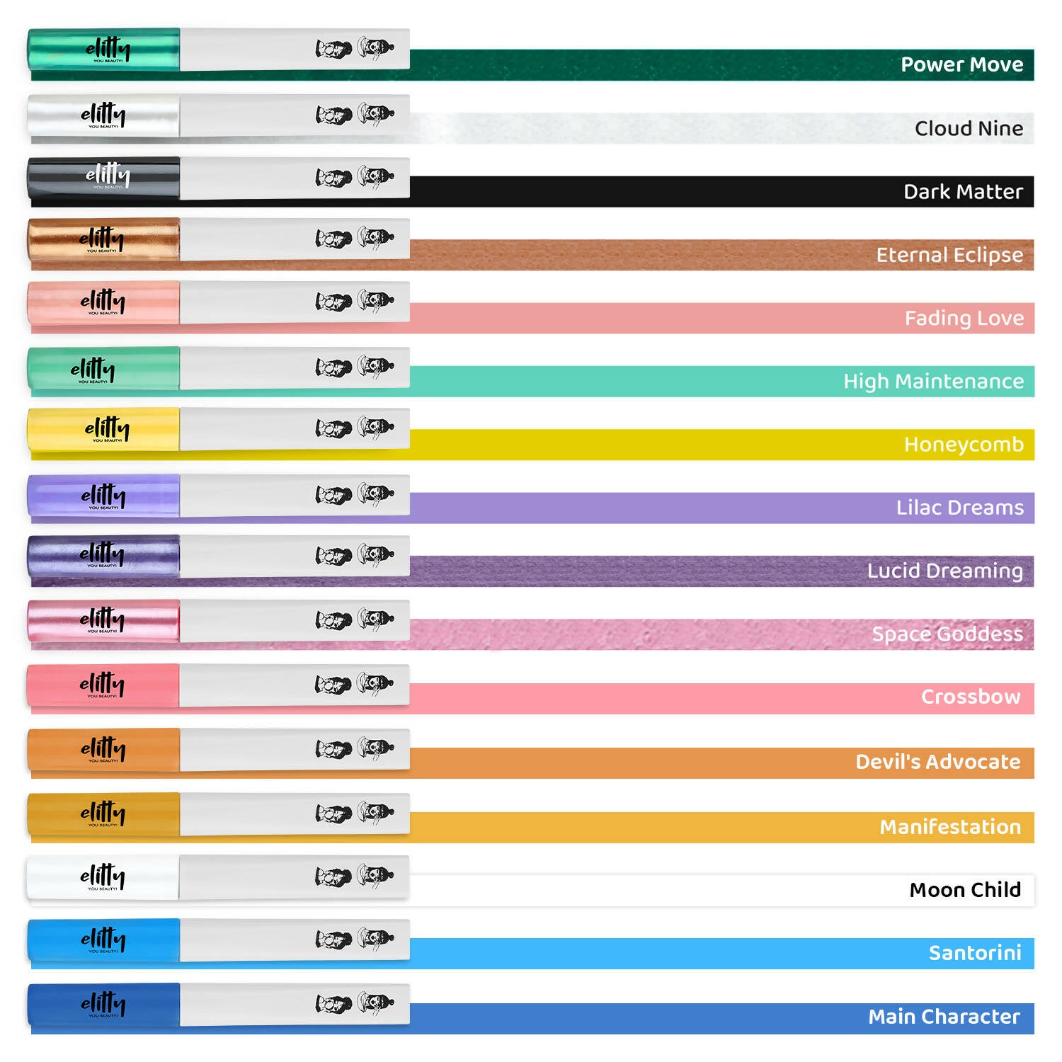 Elitty Rust Pop Color Metallic Finish Liquid Eyeliner - Eternal Eclipse (Rust) | Grocsy