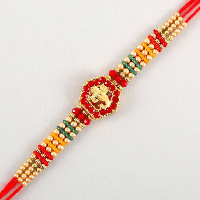 Ganesha Rakhi With Dry Fruits & Rasgulla | Grocsy