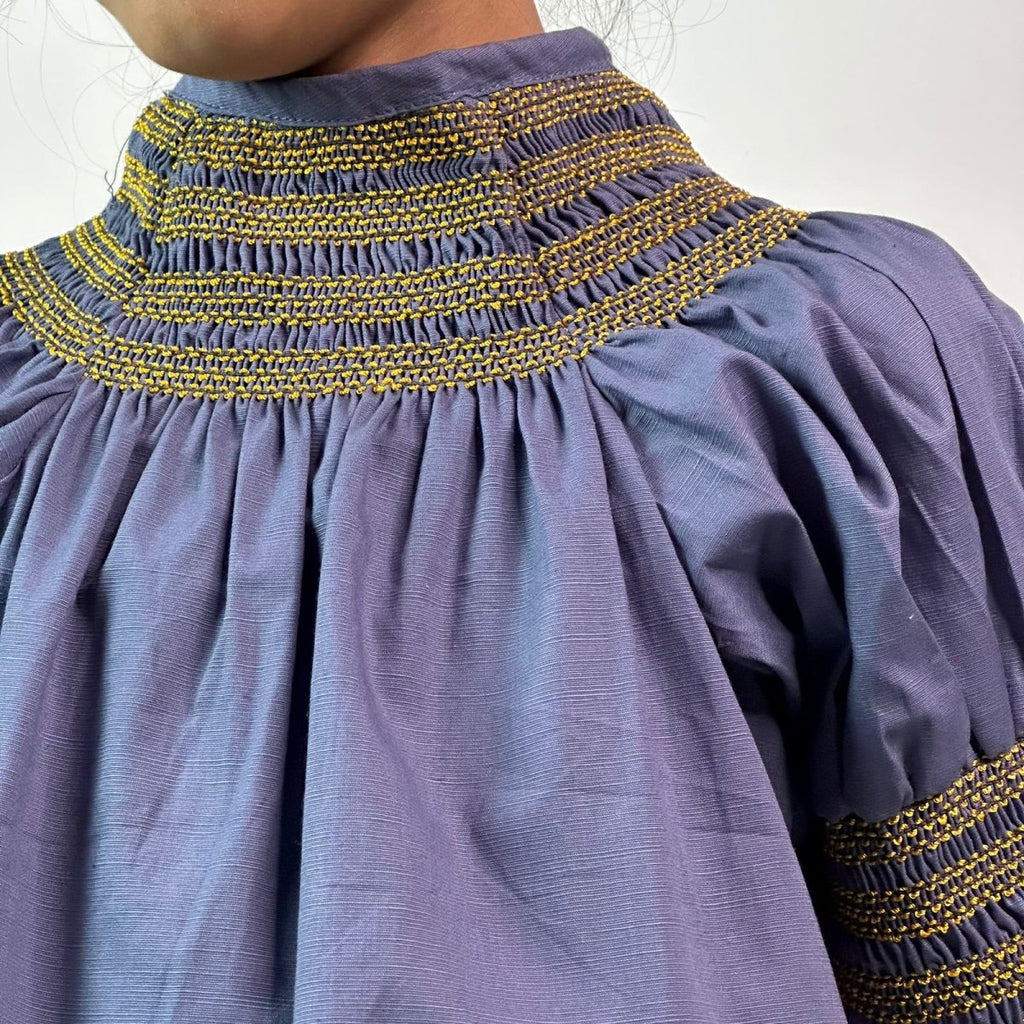 ArthLife Indigo Smocked Dress | Grocsy