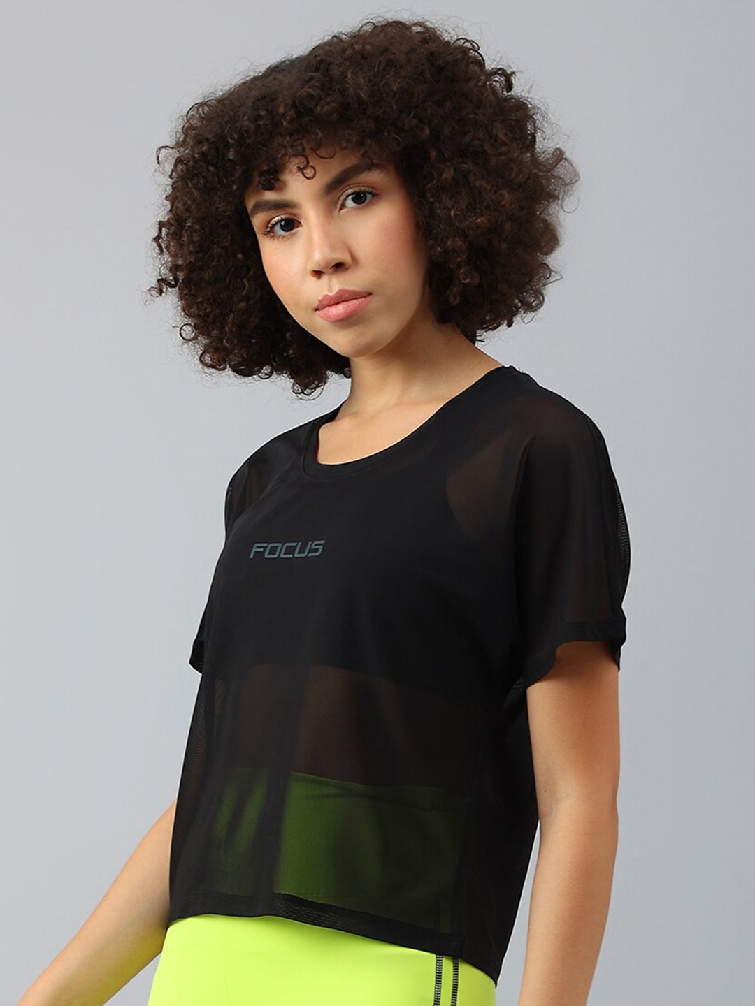 MKH Women Typography Extended Sleeves Dri-FIT Sports T-shirt | Grocsy