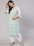 Aks Tropical Printed Bell Sleeves Kurta | Grocsy