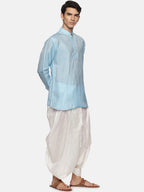 Sethukrishna Mens Blue Kurta with Dhoti Pants | Grocsy
