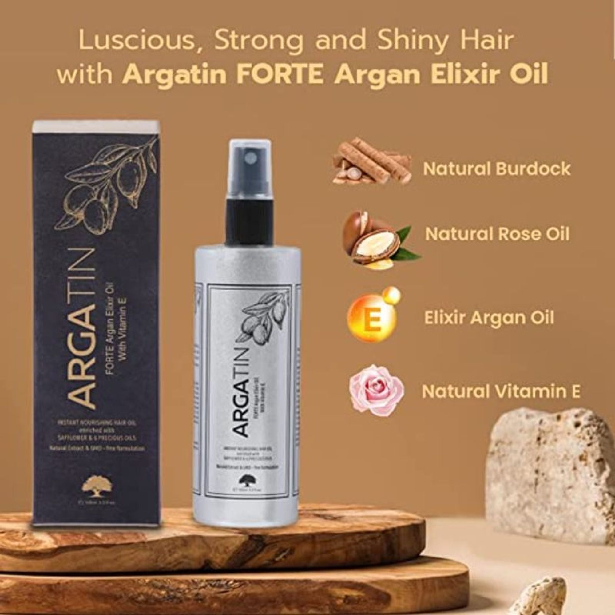 Argatin Argan Elixir Oil For Dry Damaged & Frizzy Hair | Grocsy