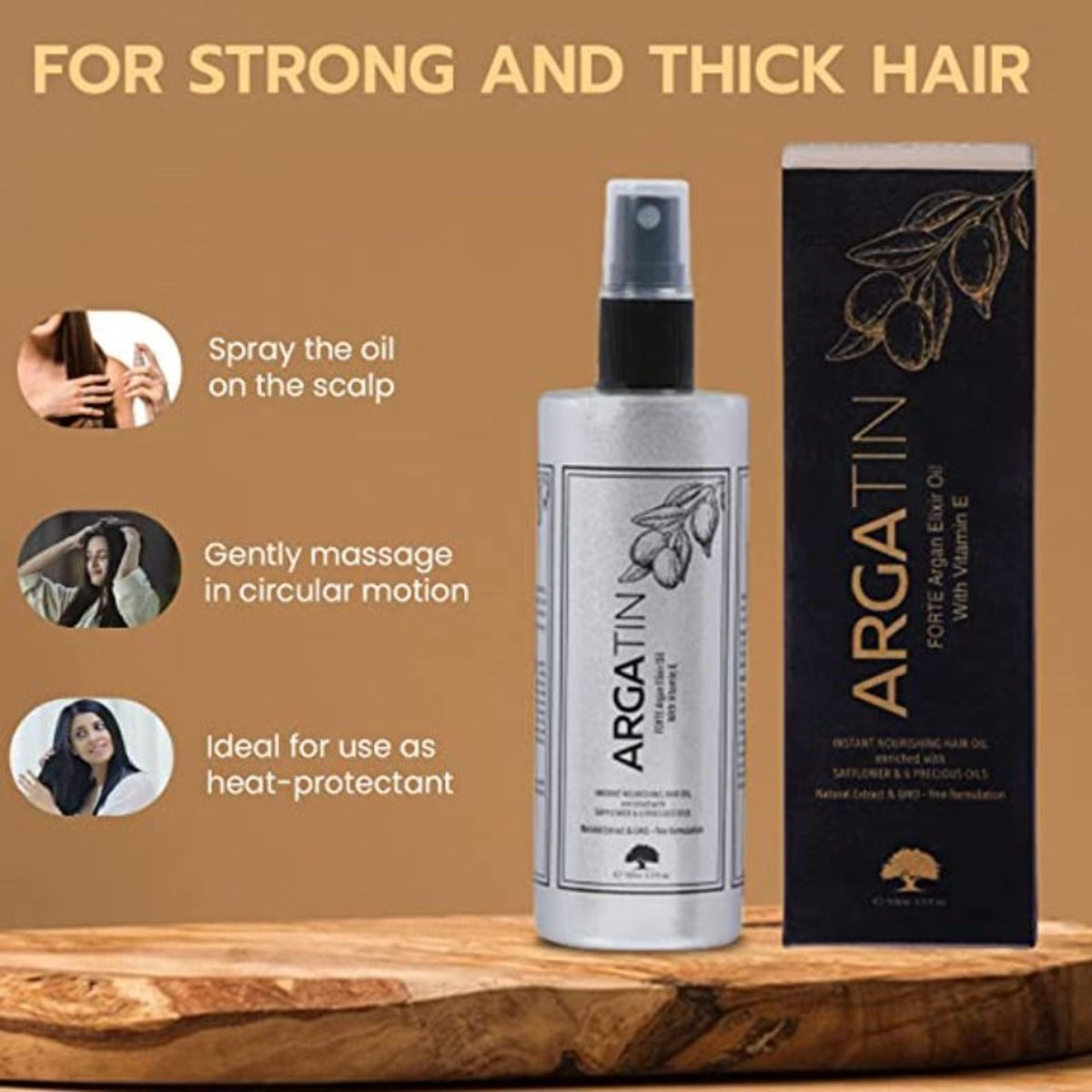 Argatin Argan Elixir Oil For Dry Damaged & Frizzy Hair | Grocsy