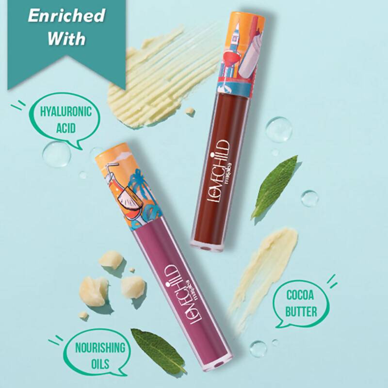 LoveChild By Masaba Gupta Mamma Mia Lush-Matte Lip Creme - Kapi Martini | Grocsy