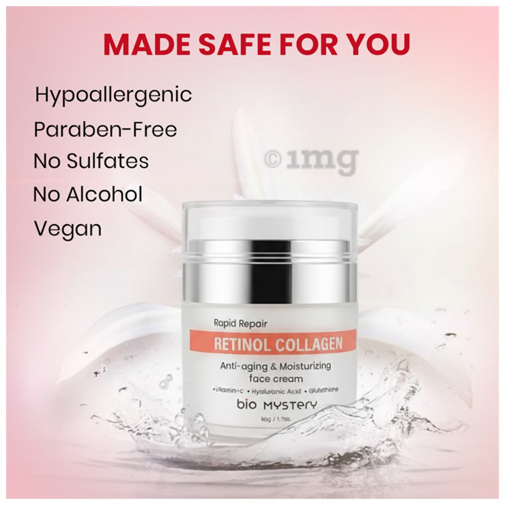bio Mystery Collagen + Retinol + Hyaluronic Cream with Vitamin C & Glutathione | Grocsy