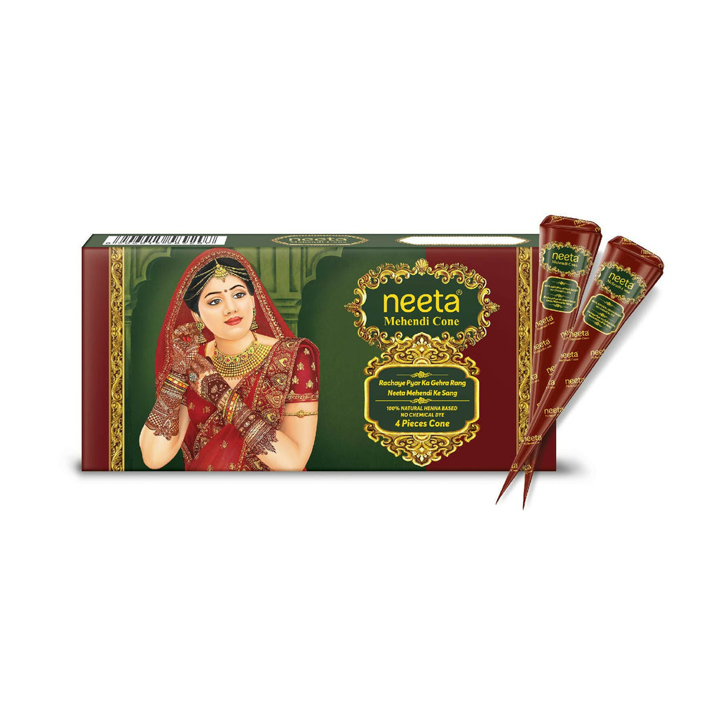 Neeta Mehendi Cone for Hand Design – 4 Henna Cones | Grocsy