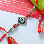 Designer Beads Rakhi N Assorted Chikki Combo | Grocsy